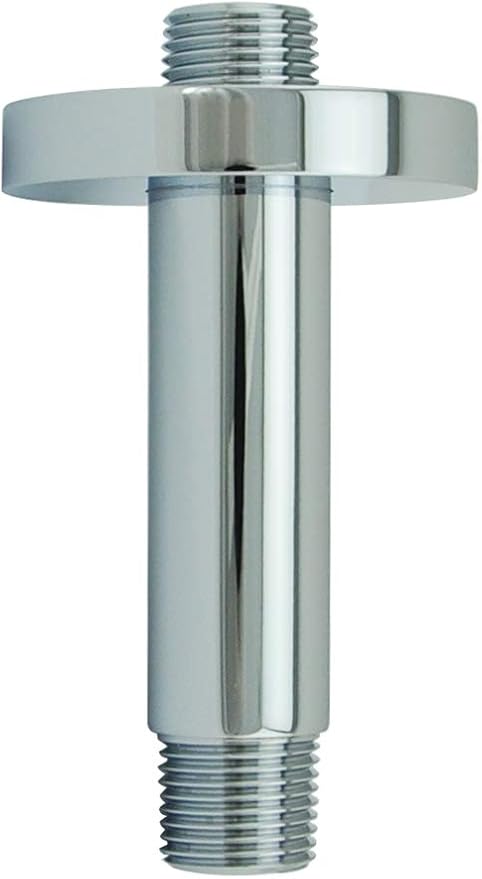 Aquaiaw Shower Arm and O-Ring Flange, 3 inch, Solid Brass, Both Soldered 1/2 by AQUAIAW