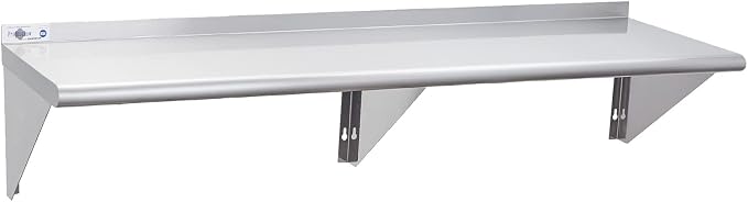 Profeeshaw NSF Stainless Steel Shelf 14” x 60”, 400 lb Commercial Shelves Wall by Profeeshaw