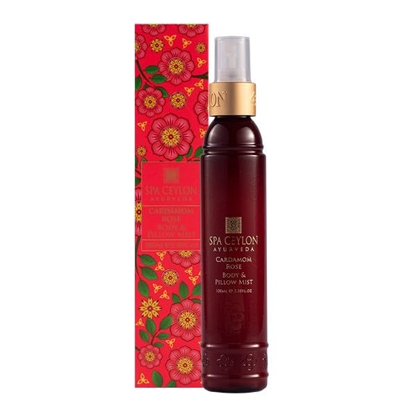 SPA CEYLON Cardamom Rose Body and Pillow Mist | Refreshing Skin Care Spray | by SPACEYLON