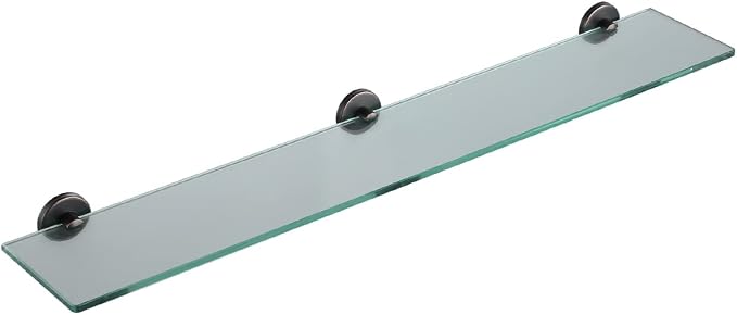 JQK Bathroom Glass Shelf Oil Rubbed Bronze, Tempered Glass Shower Storage 30 by - Image 8