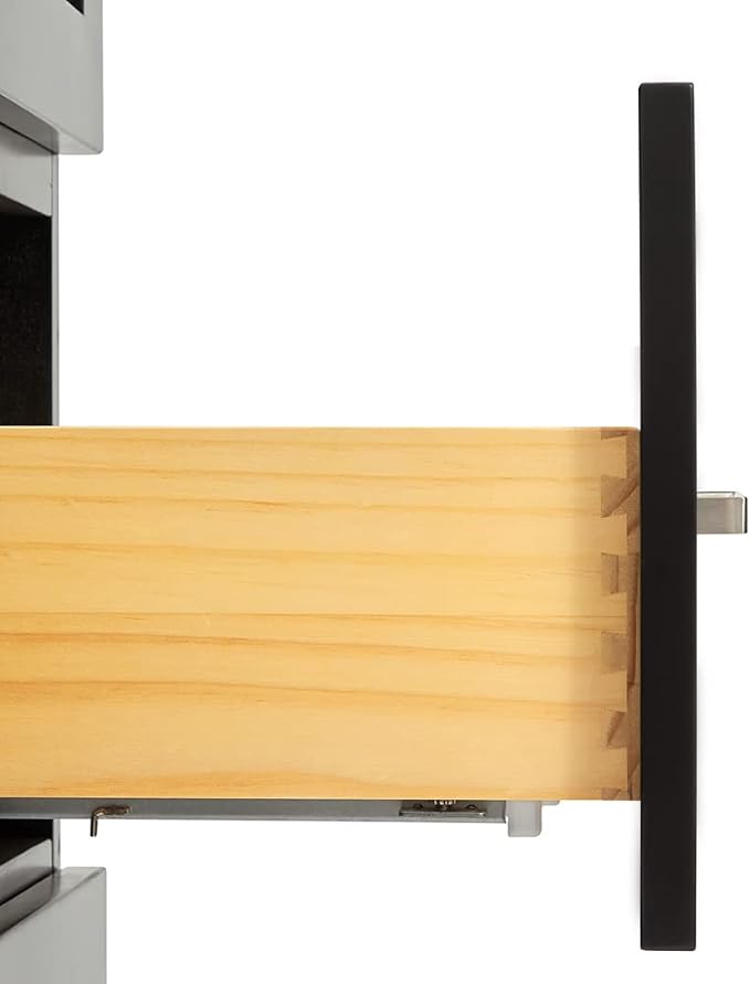 ARIEL Hamlet 43 Inch Single Sink Bathroom Vanity in Black, 1.5" Edge Quartz Top - Image 9
