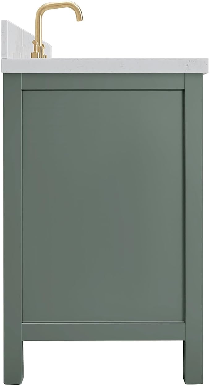 ARIEL Cambridge 36 Inch Single Left Offset Rectangle Sink Bathroom Vanity - Image 3