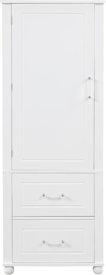 Tall Bathroom Storage Cabinet, Wood Bathroom Kitchen Pantry Cabinet - Image 8