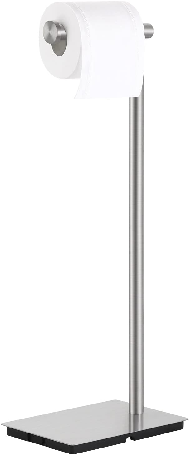 KES Freestanding Toilet Paper Holder Stand Bathroom Toilet Paper Storage by KES