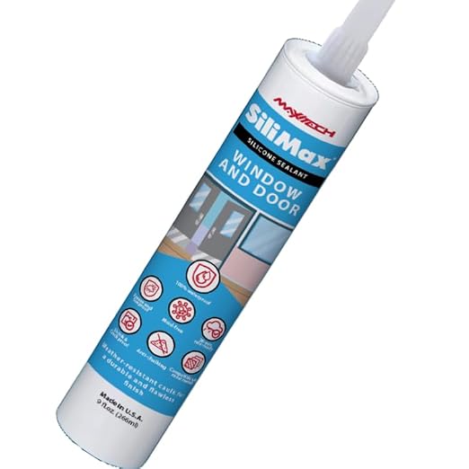 Window & Door – 100% Silicone Caulk White, Window Seal, RTV Silicone Sealant by SILIMAX