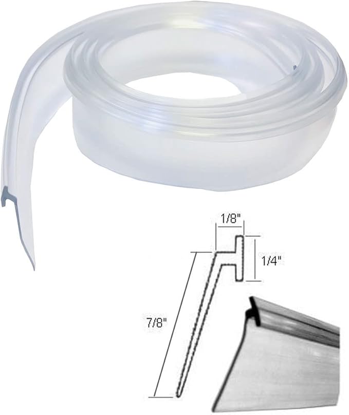 Gordon Glass® Angled Clear Vinyl Slide-in Sweep|Wipe|Seal|Drip - Image 2