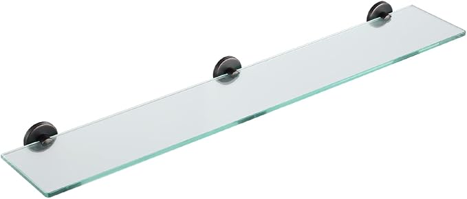 JQK Bathroom Glass Shelf Oil Rubbed Bronze, Tempered Glass Shower Storage 30 by by Homeimprovement