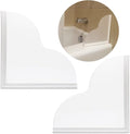Tub Splash Guard Removable, 2 Pack Bathtub Water Splash Guards, Silicone Base & by Heebabeys