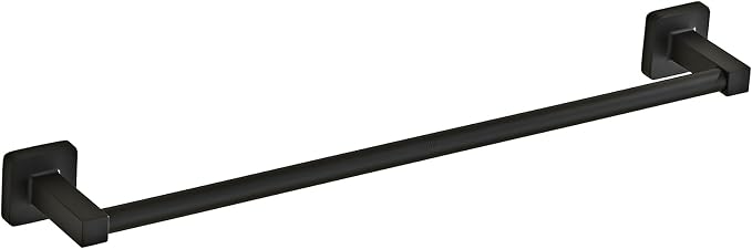 Matte Black Bathroom 18 InchTowel Bar, Bath Accessories Thicken Stainless Steel by KUUBTH