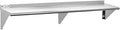 Hally Stainless Steel Shelf 12 x 72 Inches 345 lb, NSF Commercial Wall Mount by HallySinksTablesH
