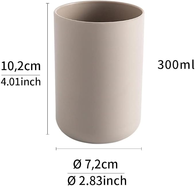 Bathroom Tumblers 2Pcs, Mouthwash Cup, Toothbrush Holders, Drink Mug, Pen Holder - Image 3