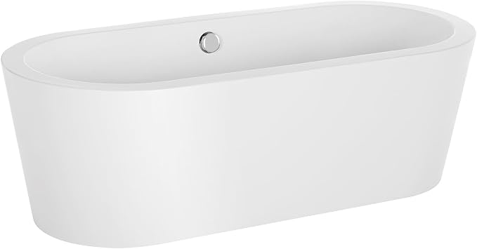 Empava 59"Freestanding Bathtub, Luxury Acrylic Soaking Tub by Empava
