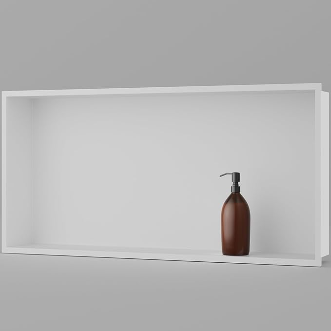 Achelous Stainless Steel Insert Shower Niche 24" X 12" NO Tile Needed, Bathroom by Achelous