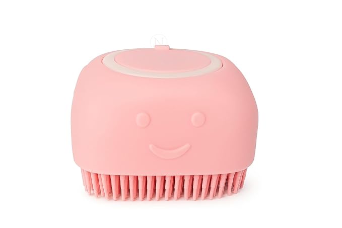 Dog Bath Brush with Shampoo Dispenser – Silicone Pet Grooming Scrubber by Unknown