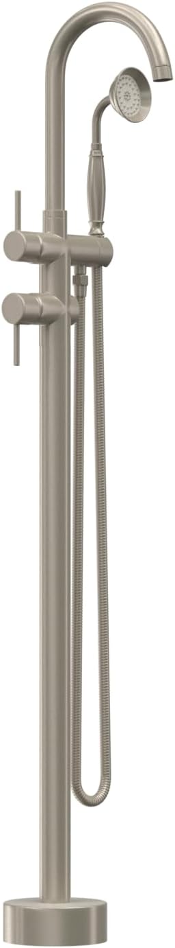 Freestanding Bathtub Faucet, Tub Filler Floor Mount Stand Bathtub Faucet Brass by Unknown