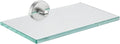 JQK Bathroom Glass Shelf, Tempered Glass Shower Storage 8 by 5 inches, 304 by Homeimprovement