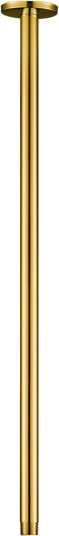 OFFO Shower Arm with Flange, Bright Gold 24 in Ceiling Mount Replacement Rain by OFFO