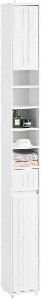 SoBuy Tall Narrow Storage Cabinet, Skinny Bathroom Cabinet by Haotian