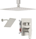 Shower Faucet Set Brushed Nickel Shower System, STARBATH 10" Ceiling Mount Rain by STARBATH