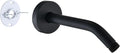8 Inch Shower Arm with Flange and Stabilizer Bracket, Wall Mounted Shower Pipe by RAINREVIVE