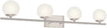 New Bathroom Vanity Light Fixtures 4 Lights Brushed Nickel Glass Shade Modern by Enjoyyourhealthylife