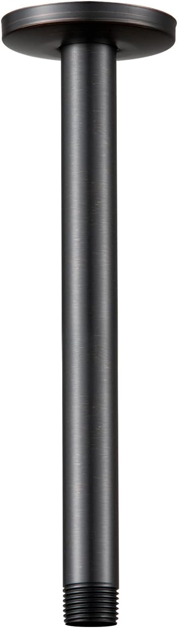 OFFO Shower Arm with Flange, 10 in Oil Rubbed Bronze Ceiling Mount Replacement by OFFO