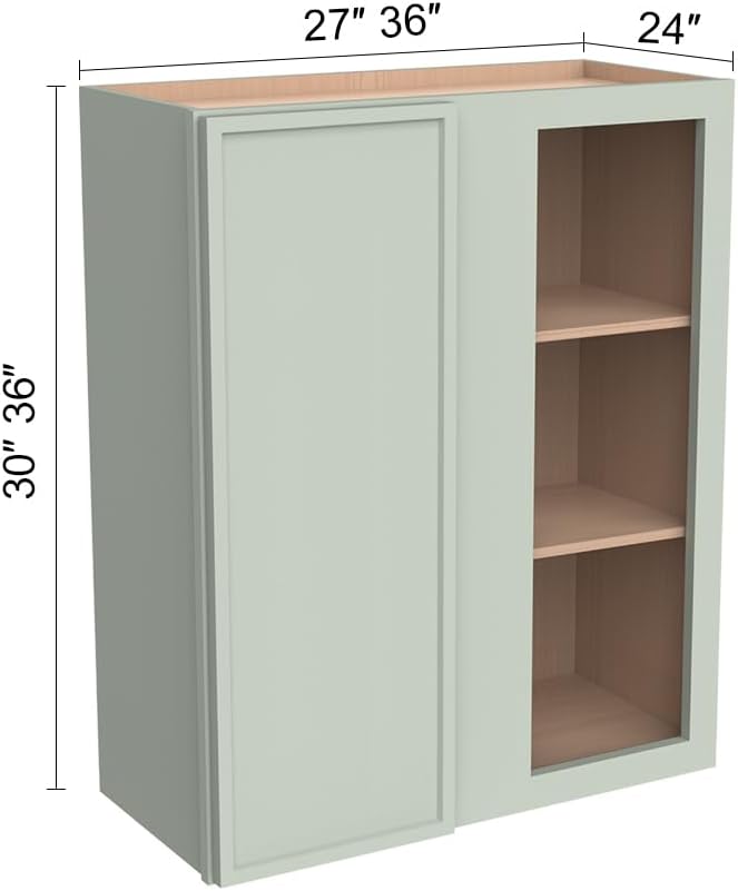 Solid Hardwood Wall Blind Corner Cabinets, Adjustable Shelves, Soft-Close Doors - Image 3
