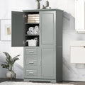 Tall Wide Storage Cabinet with 3 Doors, 3 Drawers, and Adjustable Shelves by Virubi