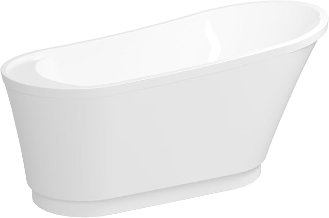 FerdY Langkawi 59" Acrylic Freestanding Bathtub, cUPC Certified, Brushed Nickel - Image 6