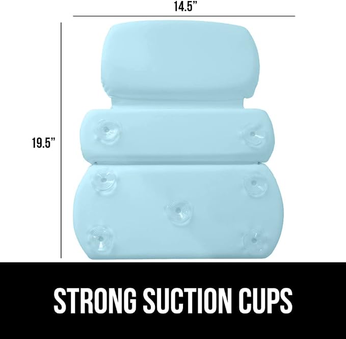 GORILLA GRIP Bath Pillow for Tub, Improved Suction Cups, Luxury Bathtub Pillows - Image 4