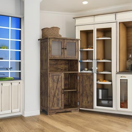 IDEALHOUSE 50" Tall Bathroom Cabinet, Freestanding Bathroom Storage Cabinet - Image 6