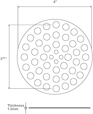 4" Black Screw-in Shower Strainer - Image 4