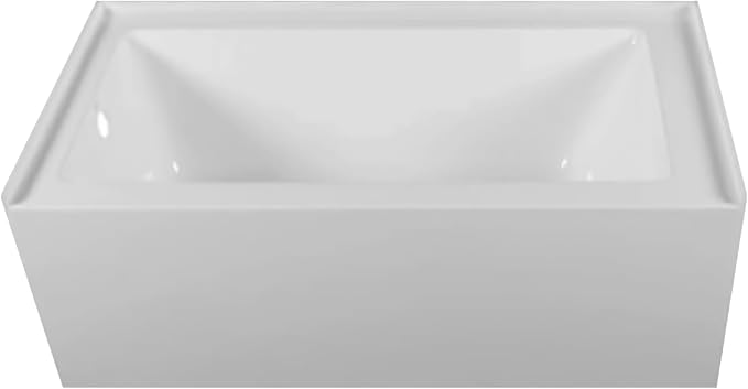 Fine Fixtures Acrylic, Fiberglass Alcove Soaking Bathtub - Image 3