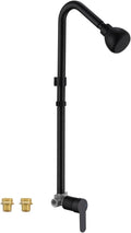 Outdoor Shower System, Matte Black Single Handle Outdoor Shower Faucet by LEXAWOOD