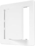 6" x 6" White Plastic Access Panel. Service Shaft Door Panel. Plumbing by Unknown