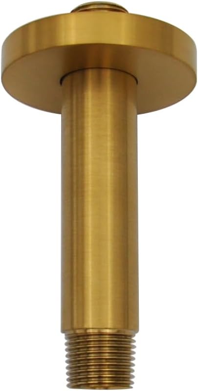 Aquaiaw Shower Arm and O-Ring Flange, 3 inch, Solid Brass, Both Soldered 1/2 by AQUAIAW