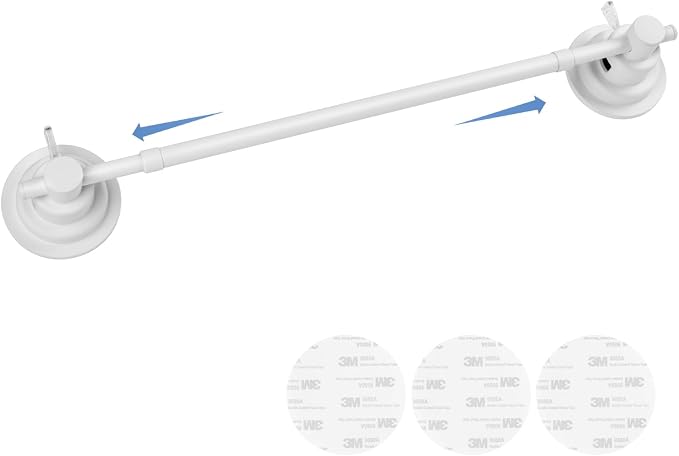 Suction Cup Towel Bar for Shower, 15.75''-25.6'' Adjustable Stainless Steel by VIDUTC