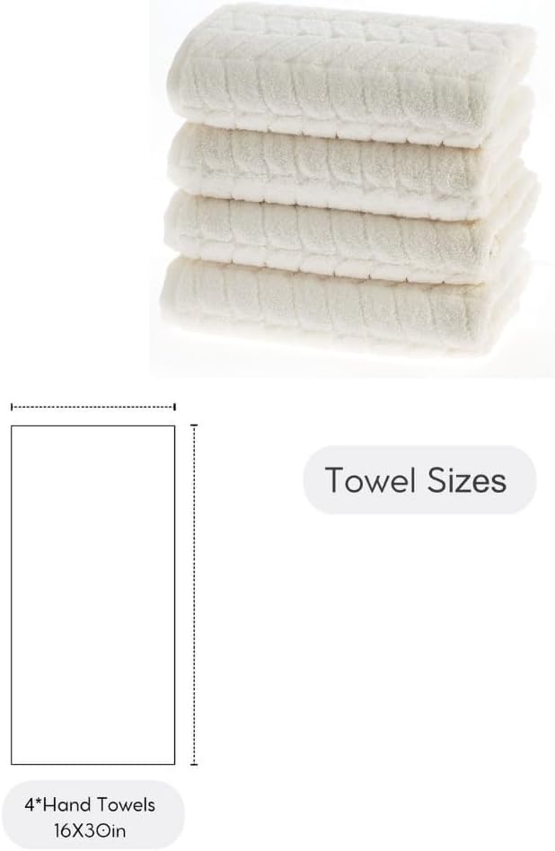 Turkish Cotton Ultra-Soft Plush Absorbent Quick Dry Bathroom Towel Set - Image 9