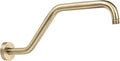 High Rise Shower Arm with Flange, 15.5 Inch Gooseneck Shower Arm Extension by Kaphome