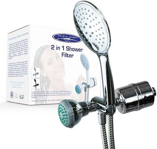 Crystal Quest Luxury Shower Power Handheld & Shower Head Combo Filtration - Image 2