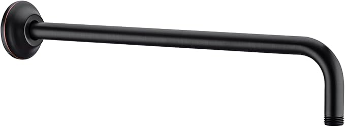 BESTILL 16 Inch L-Shaped Shower Head Extension Arm, Shower Arm and Flange by BESTILL