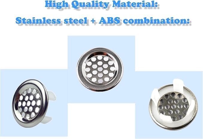 4 Pack Sink Overflow Trim-Ring Stainless Steel Bathroom Kitchen Basin Hole - Image 4