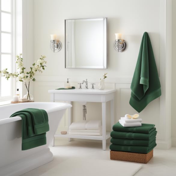 Veteran Textile LLC, Luxury Hotel & Spa, Turkish Cotton Dark Green Towels - Image 6