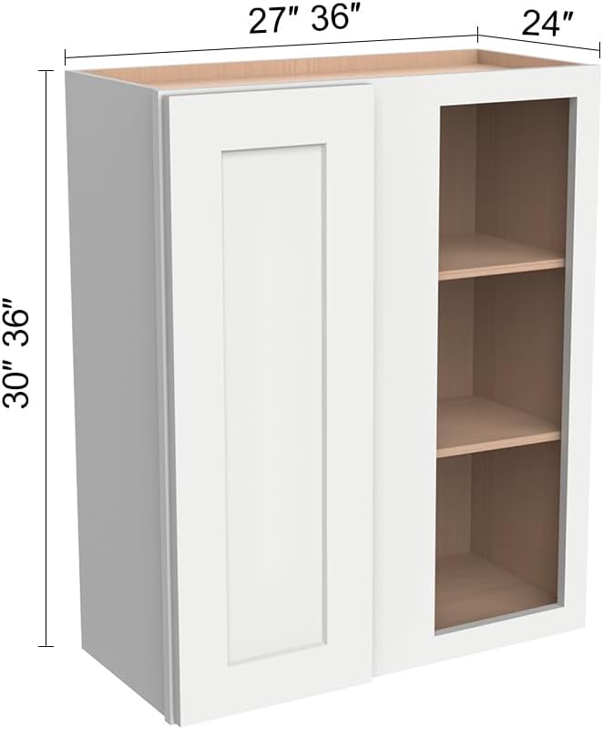 Solid Hardwood Wall Blind Corner Cabinets, Adjustable Shelves, Soft-Close Doors - Image 3