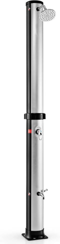 Giantex 7.2 FT 10 Gallon 2-Section Solar-Heated Outdoor Shower, Pool Shower by Giantex