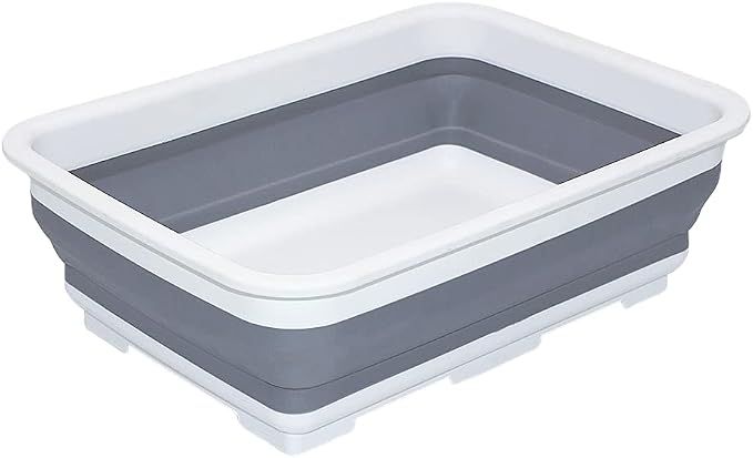 Collapsible Dish Pans – 10L Foldable Sink Tub, 14.5'' x 10.5'' x 5", Compact by Goderewild