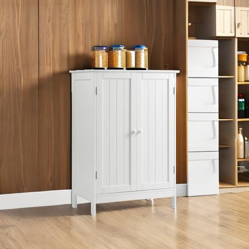 Tangkula Bathroom Floor Cabinet, Freestanding Storage Cabinet - Image 6