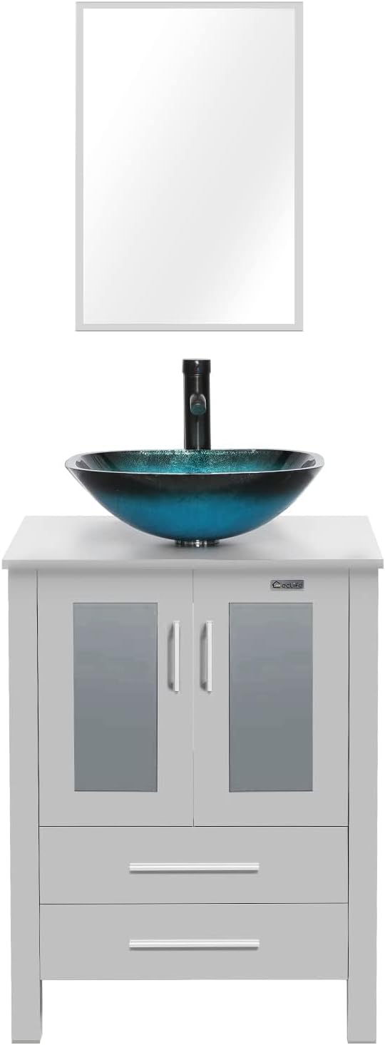 eclife 24" Modern Bathroom Vanity Sink Combo Freestanding Cabinet by eclife