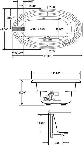 Jacuzzi SIGNATURE Acrylic Drop-In Bathtub, Soaking Sanctuary, Slip Resistant - Image 8