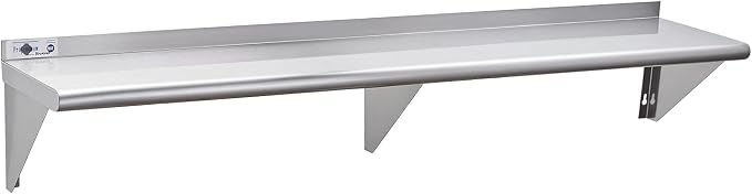 Profeeshaw NSF Stainless Steel Shelf 12” x 60”, 315 lb Commercial Shelves Wall by Profeeshaw